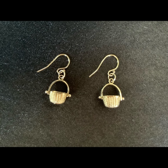 14K Yellow Gold Nantucket Basket Earrings